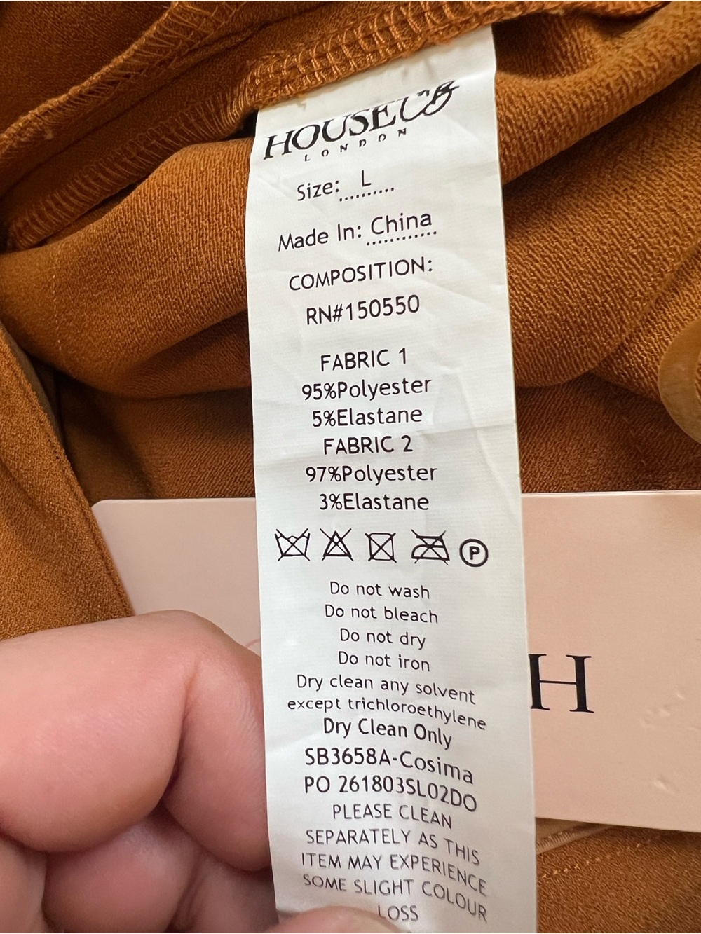 NWT House of CB Cosima Drape Front Trousers in Camel - Picture 16 of 16